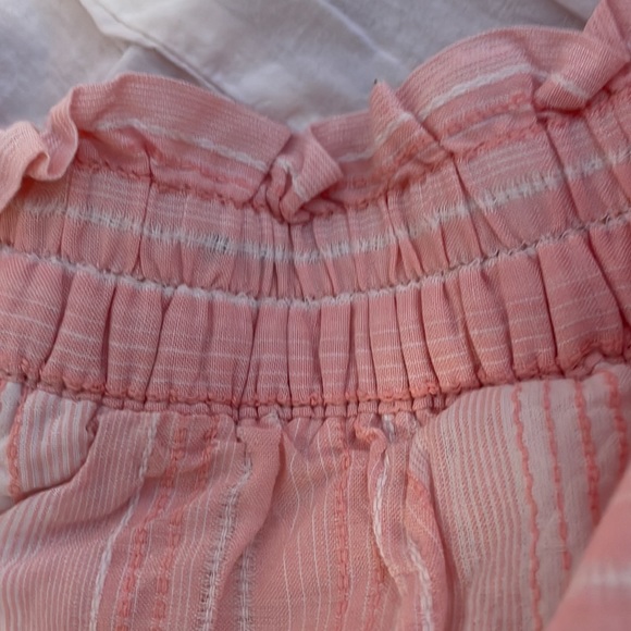 NWT joe fresh tangerine and white skirt with elastic waist and pockets. Size M - Picture 8 of 11